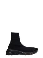 Givenchy Giv Log Sock Sneakers In Black Synthetic Fibers Givenchy Giv Log Sock Sneakers In Black Synthetic Fibers - black