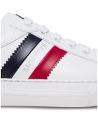 Moncler Monaco Low Sneakers In White Leather Moncler Monaco Low Sneakers In White Leather - White