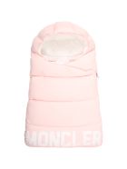 Moncler Pink Sleeping-bag For Baby Girl With Logo Moncler Pink Sleeping-bag For Baby Girl With Logo - Pink