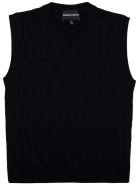 Emporio Armani Blue Sleeveless Sweater In Wool Blend Emporio Armani Blue Sleeveless Sweater In Wool Blend - Blu