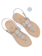 Fari Di Capri 5c Jewel Thong Sandals Dea Sandals Fari Di Capri 5c Jewel Thong Sandals - silver, natural crystal
