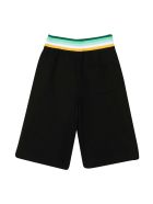 Fendi Black Bermuda Shorts With Multicolor Band Fendi Black Bermuda Shorts With Multicolor Band - Nero/verde