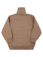 Little Bear Beige Turtleneck For Baby Kids Little Bear Beige Turtleneck For Baby Kids - Brown