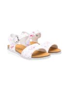 Monnalisa Floral Sandals Monnalisa Floral Sandals - Bianco/fucsia