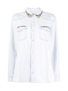 Golden Goose Shirt Axel Regular Bleached/studs Golden Goose Shirt Axel Regular Bleached/studs - Blue