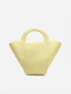 Bottega Veneta Large Doll Tote Bag In Crocodile Print Leather Bottega Veneta Large Doll Tote Bag In Crocodile Print Leather - Vanilla