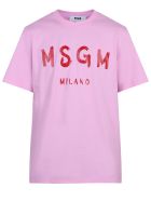 MSGM Branded T-shirt MSGM Branded T-shirt - Rosa