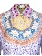 Woman Silk Shirt With Multicolored Foulard Print Etro Woman Silk Shirt With Multicolored Foulard Print