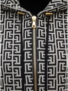 Balmain Monogram Cotton Hoodie Balmain Monogram Cotton Hoodie - Black