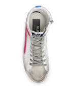 Woman White And Fuchsia Slide Sneakers Golden Goose Woman White And Fuchsia Slide Sneakers