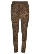 Plate Logo Patch Printed Jeans Dolce & Gabbana Plate Logo Patch Printed Jeans - Leopardato