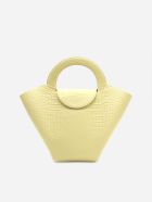 Bottega Veneta Large Doll Tote Bag In Crocodile Print Leather Bottega Veneta Large Doll Tote Bag In Crocodile Print Leather - Vanilla