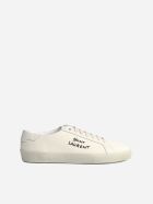 Saint Laurent Court Sl / 06 Sneakers In Cotton Saint Laurent Court Sl / 06 Sneakers In Cotton - Cream