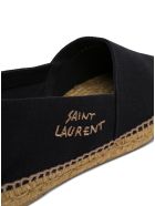 Saint Laurent Canvas Espadrilles With Side Logo Saint Laurent Canvas Espadrilles With Side Logo - Black