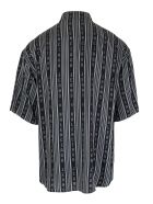 Man Black And Grey Large Fit Short Sleeve Shirt Balenciaga Man Black And Grey Large Fit Short Sleeve Shirt - Black/grey