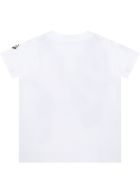 Moncler White T-shirt For Babyboy With Patch Moncler White T-shirt For Babyboy With Patch - White