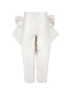 Simonetta Ivory Trouser For Girl Simonetta Ivory Trouser For Girl - White