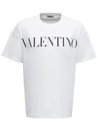 Valentino White Cotton T-shirt With Logo Valentino White Cotton T-shirt With Logo - White