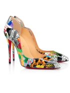 Christian Louboutin Multicolor Patent Hot Chick 100 Pumps Christian Louboutin Multicolor Patent Hot Chick 100 Pumps - MULTICOLOR