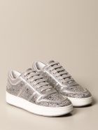 Jimmy Choo Sneakers Jimmy Choo Hawaii Sneakers Studded With Crystals Jimmy Choo Sneakers Jimmy Choo Hawaii Sneakers Studded With Crystals - Silver