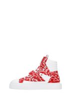 Gienchi Hypnos Sneakers In Red Leather And Fabric Gienchi Hypnos Sneakers In Red Leather And Fabric - red