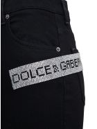 Dolce & Gabbana Stretch Denim Jeans With Jewel Logo Dolce & Gabbana Stretch Denim Jeans With Jewel Logo - Black