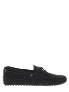 Tod's Suede Moccasin With Grommets Tod's Suede Moccasin With Grommets - Black