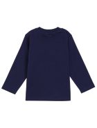 Moschino Long-sleeved T-shirt In Blue Cotton With Teddy Bear Print Moschino Long-sleeved T-shirt In Blue Cotton With Teddy Bear Print - Blu