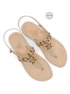 Bagni Di Tiberio Jewel Thong Sandals Dea Sandals Bagni Di Tiberio Jewel Thong Sandals - gold, gray, amber