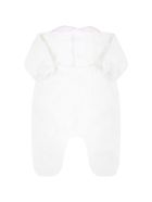 Little Bear White Babygrow For Baby Girl With Bear Little Bear White Babygrow For Baby Girl With Bear - White