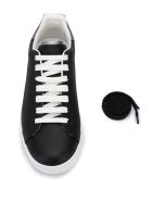 Dolce & Gabbana Portofino Leather Sneaker With Logo Dolce & Gabbana Portofino Leather Sneaker With Logo - Black