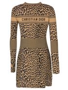 Christian Dior Back Logo Animal Print Dress Christian Dior Back Logo Animal Print Dress