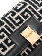 Balmain 1945 Chain Wallet In Blavck And Ivory Monogram Jacquard Balmain 1945 Chain Wallet In Blavck And Ivory Monogram Jacquard - Black