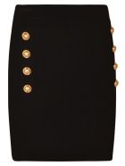 Balmain Button Embellished Short Skirt Balmain Button Embellished Short Skirt - Black