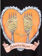 Alessandro Enriquez 'spaghetti Print' Cotton T-shirt Alessandro Enriquez 'spaghetti Print' Cotton T-shirt - Black