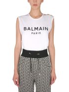 Balmain Crew Neck T-shirt Balmain Crew Neck T-shirt - Bianco/nero