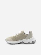 Eleventy Leather Sneakers With Contrasting Inserts Eleventy Leather Sneakers With Contrasting Inserts - Sand