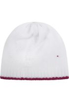 Little Bear White Hat For Babygirl With Polka-dots Little Bear White Hat For Babygirl With Polka-dots - White