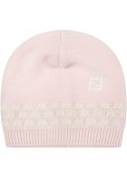Fendi Pink Set For Baby Girl With Douple Ff Fendi Pink Set For Baby Girl With Douple Ff - Pink