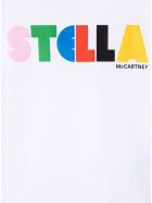 Stella McCartney Kids White Cotton T-shirt With Logo Print Stella McCartney Kids White Cotton T-shirt With Logo Print - White