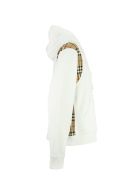 Burberry Checker - Vintage Check Panel Cotton Oversized Hoodie Burberry Checker - Vintage Check Panel Cotton Oversized Hoodie - White