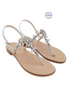 Marina Grande Flip Flops Thong Sandals Dea Sandals Marina Grande Flip Flops Thong Sandals - silver, crystal