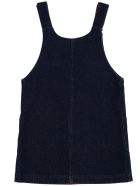 Philosophy di Lorenzo Serafini Kids Blue Denim Dress With Check Shoulder Straps Philosophy di Lorenzo Serafini Kids Blue Denim Dress With Check Shoulder Straps - Blu