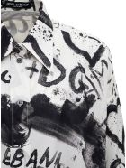 Dolce & Gabbana Graffiti Cotton Poplin Shirt Dolce & Gabbana Graffiti Cotton Poplin Shirt - White