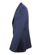 Brunello Cucinelli 3-button Unlined Jacket In Cool Wool Canvas.the Buttons Are In Brown Horn Brunello Cucinelli 3-button Unlined Jacket In Cool Wool Canvas.the Buttons Are In Brown Horn - Blu