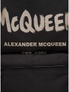 Alexander McQueen Metropolitan Graffiti Fabric Backpack With Logo Alexander McQueen Metropolitan Graffiti Fabric Backpack With Logo - Black