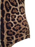 Dolce & Gabbana Animalier Swimsuit With Logo Band Dolce & Gabbana Animalier Swimsuit With Logo Band - Multicolor