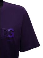 Dolce & Gabbana Purple Cotton T-shirt With Logo Dolce & Gabbana Purple Cotton T-shirt With Logo - Violet