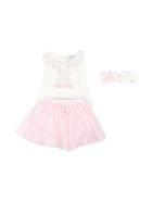 Monnalisa White Dress Monnalisa White Dress - Rosa