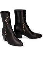 Celine Studded Leather Ankle Boots Celine Studded Leather Ankle Boots - black